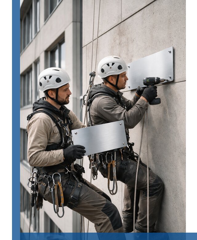 Монтаж табличек и указателей в Кинели для зданий и сооружений