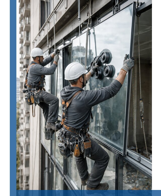 Витражное остекление фасадов и лоджий в Кинели под ключ