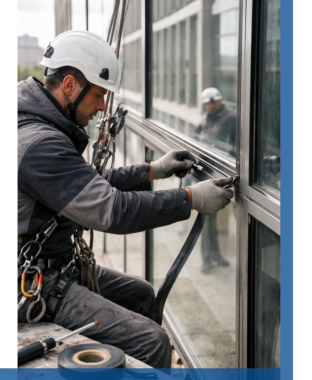 Ремонт витражных конструкций в Кинели от 3566 р. | ВЫСОТНИК-Кнл