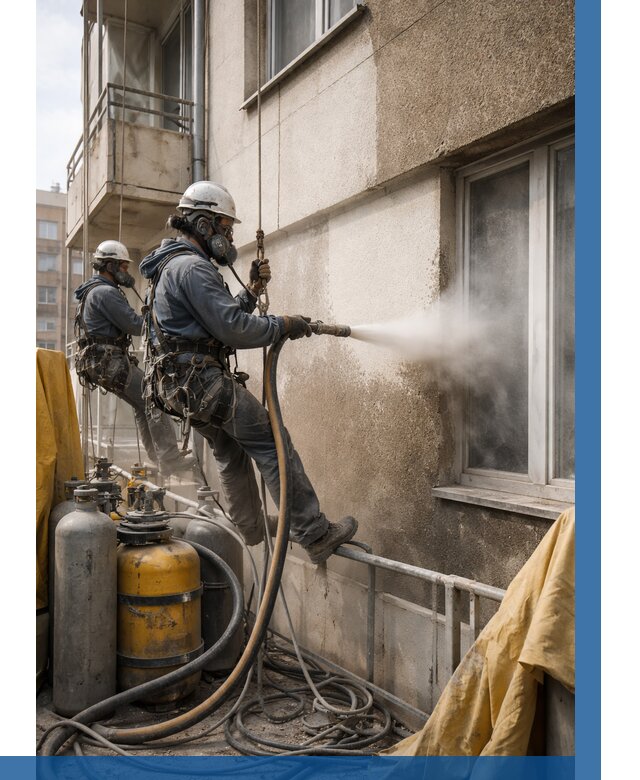 Пескоструйная очистка фасада в Кинели от 662 р. | ВЫСОТНИК-Кнл