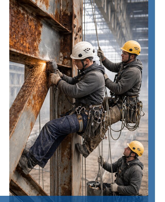 Зачистка металла от ржавчины в Кинели от 357 р. | ВЫСОТНИК-Кнл