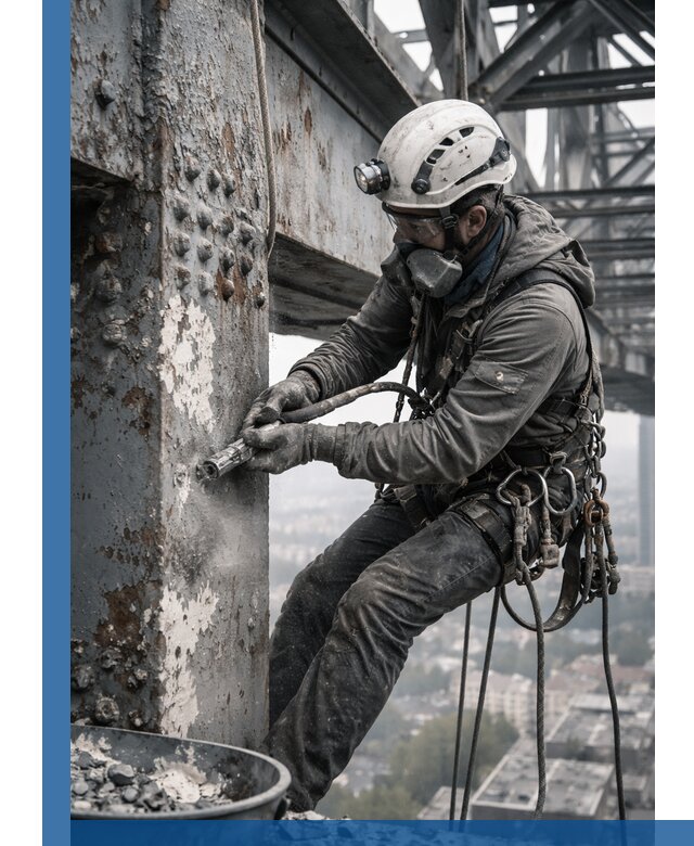 Удаление старой краски с металлических конструкций в Кинели