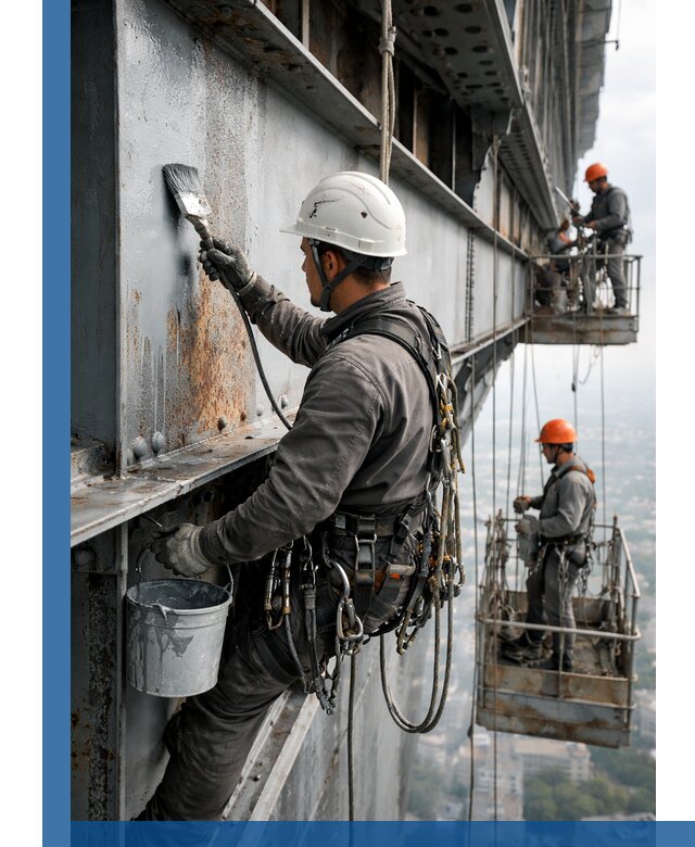 Покраска металлоконструкций на высоте в Кинели профессионально