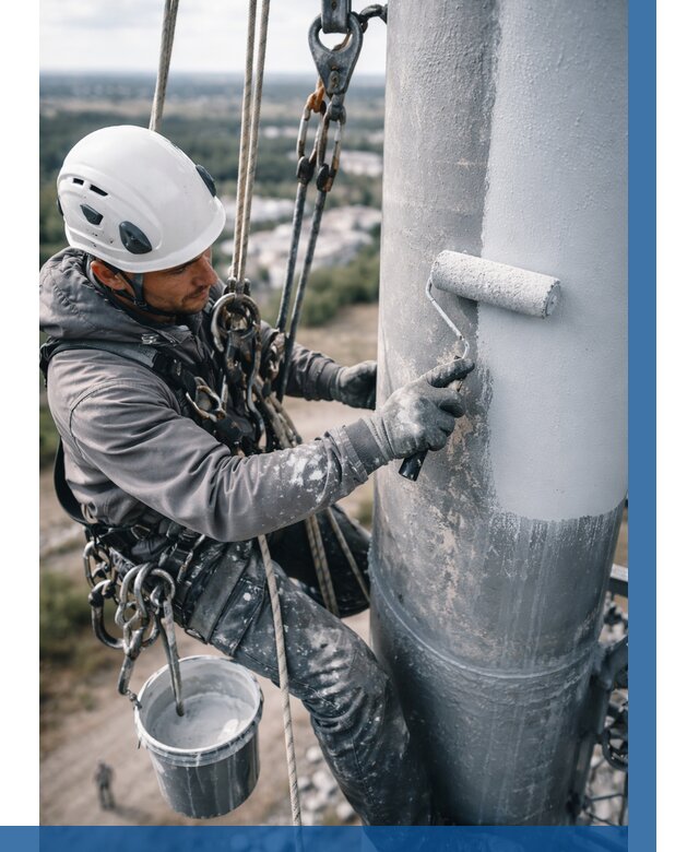 Покраска мачт связи под ключ в Кинели от 866 р. | ВЫСОТНИК-Кнл