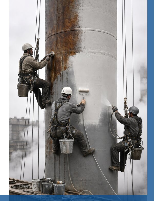 Покраска дымовых труб в Кинели от 8660 р. | ВЫСОТНИК-Кнл