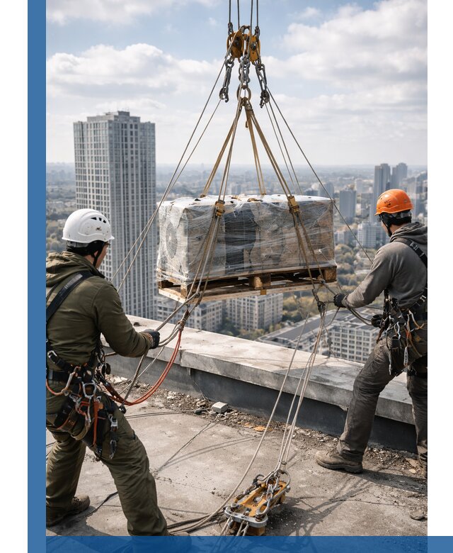 Подъем и монтаж крупногабаритных грузов на крышу в Кинели