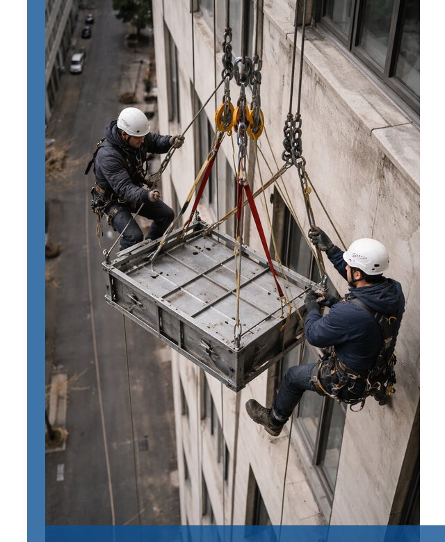 Спуск и подъем грузов по фасаду в Кинели для зданий
