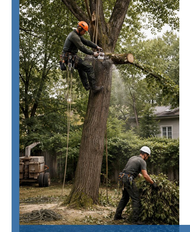 Кронирование деревьев в Кинели, безопасная высотная обрезка