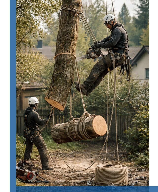 Валка деревьев частями в Кинели, безопасно и аккуратно