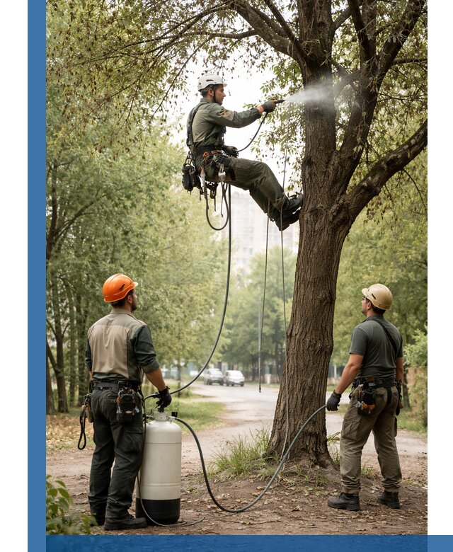 Обработка деревьев от вредителей в Кинели профессиональная защита