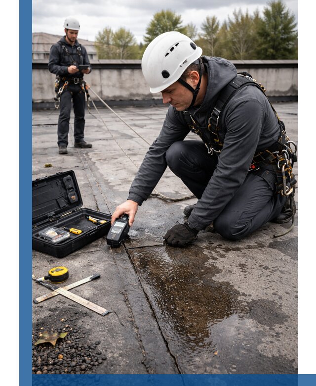 Обследование кровли на протечки и выявление дефектов в Кинели