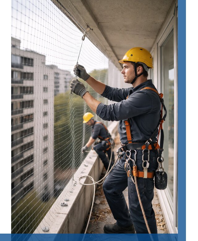 Монтаж сетки от птиц в Кинели от 4585 р. | ВЫСОТНИК-Кнл