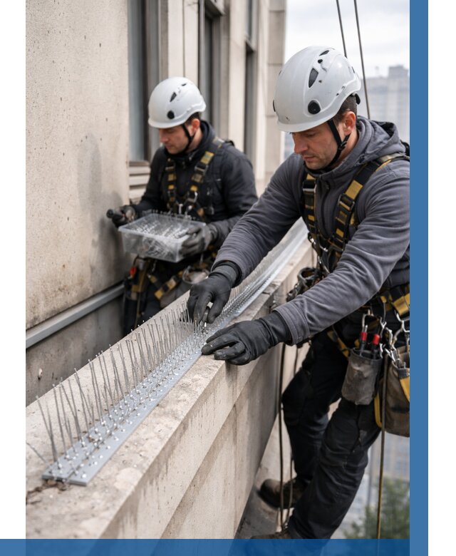 Установка шипов от птиц в Кинели от 866 р. | ВЫСОТНИК-Кнл